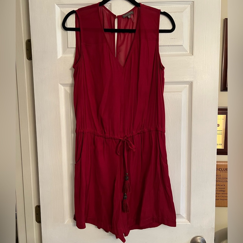 Vince Camuto Romper Red Sleeveless M